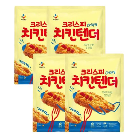 (온라인) [CJ]씨제이 크리스피 치킨텐더 300g x4개