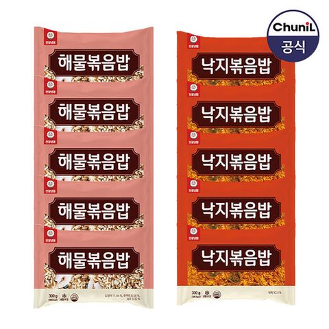 [천일식품] 해물볶음밥300g 5봉 + 낙지볶음밥 300g 5봉