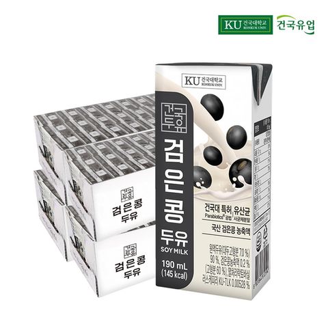건국두유 검은콩 두유 190ml 96팩