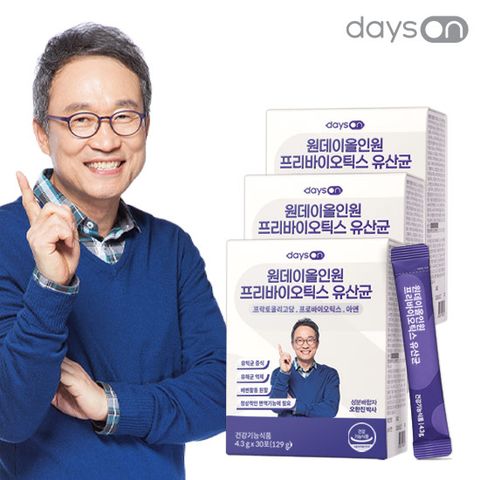 데이즈온 원데이 올인원 프리바이오틱스 유산균 3개월분