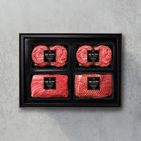 (냉장)1등급 숙성한우 암소실속세트 1호(1.6kg)