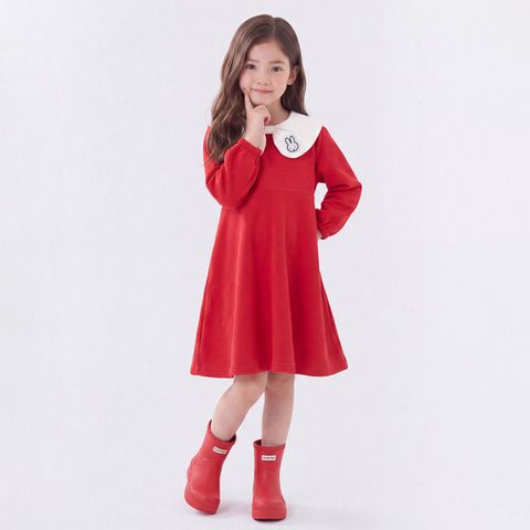 미피 여아용 리본 카라 특양면 원피스RE