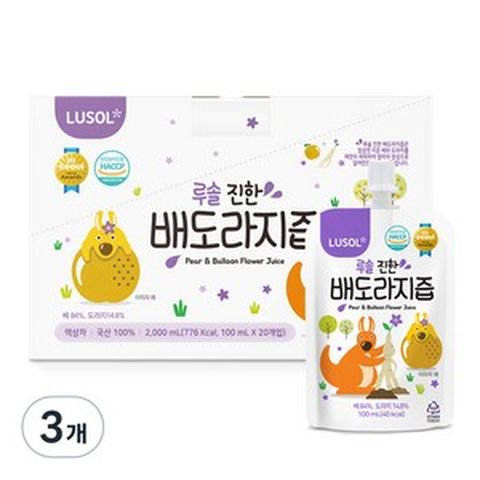 루솔 진한 배도라지즙 선물세트, 100ml, 60개