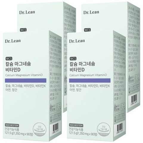 닥터린 칼슘 마그네슘 비타민D 121.5g, 90정, 4개