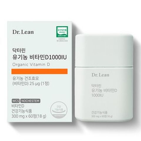 닥터린 유기농 비타민D 1000IU, 60정, 300mg, 1개