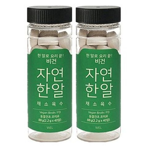 자연한알 비건 코인육수, 88g, 2개