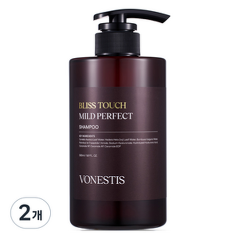 본에스티스 블리스터치 마일드 퍼펙트 샴푸, 500ml, 2개