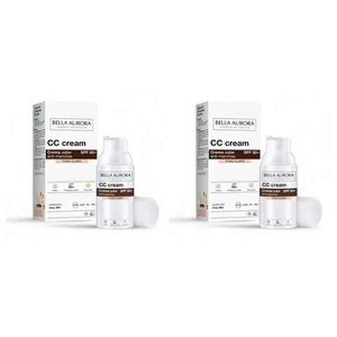 BELLA AURORA 벨라 오로라 다크 스팟 CC 크림 SPF50 라이트톤 30ml 2팩, 2개