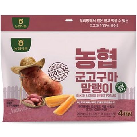 농협식품 군고구마말랭이, 50g, 4개