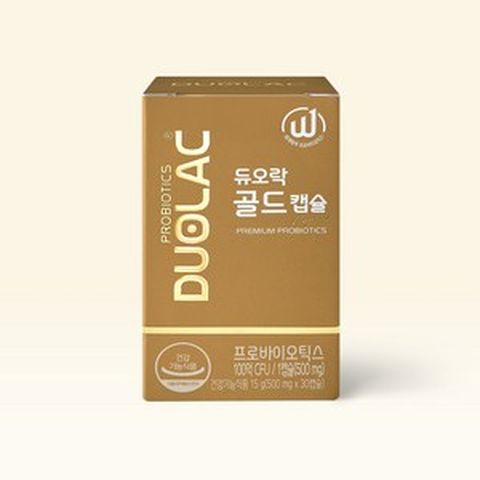 [GRAS 최다등재] 듀오락 골드캡슐 (30일분) 1개 / 손예진 특허 유산균 프로바이오틱스, 30정