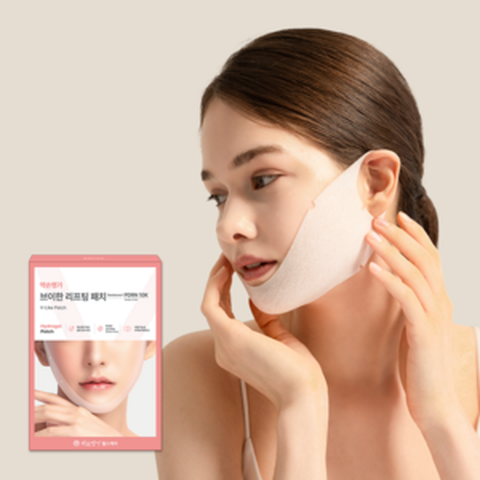 약손명가 브이한 리프팅패치 턱선 브이라인 미백 주름개선 패치, 1박스