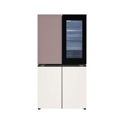 LG 오브제 노크온 매직스페이스 냉장고 T875MKE412, 클레이핑크+베이지