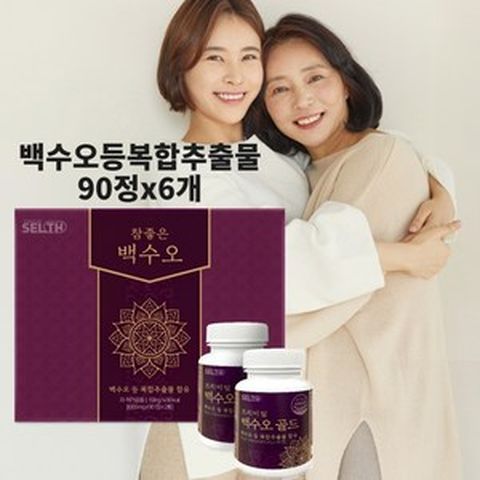 백수오 백수오등복합물 프리미엄 식약청 인정 해썹 대두유산균 석류 어린콜라겐 중년여성 갱년기 추천 효능 식약처인증, 구십정x6개, 6개, 90정