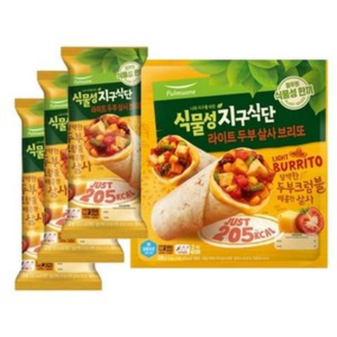 저 칼로리 간식 풀무원 식물성 지구 식단 다이어트 라이트 두부 살사 브리또, 1개, 330g