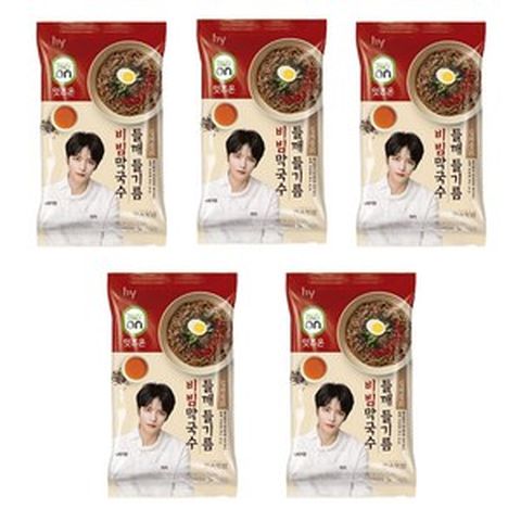 편스토랑 들깨 들기름 비빔막국수 김재중 막국수 X 5개, 들깨 들기름 비빔 막국수 5개, 211g