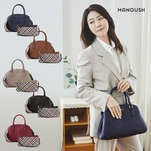 [KT알파쇼핑]마누슈 소가죽 루시 토트백 3종