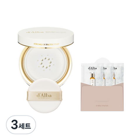 달바 모이스트 글로우 선세럼 팩트 타입 13ml SPF50+ PA++++ + 세럼 클렌저 3ml x 3p 세트, 3세트