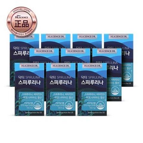 (주)에이치엘사이언스 닥터 스피루리나 120정x10박스 (10개월분), 120정, 10개
