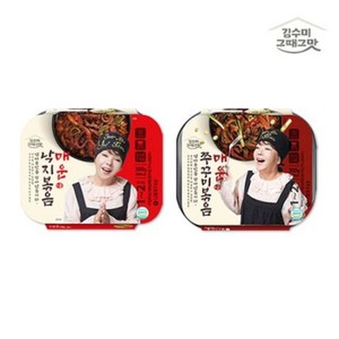 [김수미그때그맛] 매운 낙지볶음4팩+쭈꾸미볶음4팩 총300g x 8팩, 단품, 300g