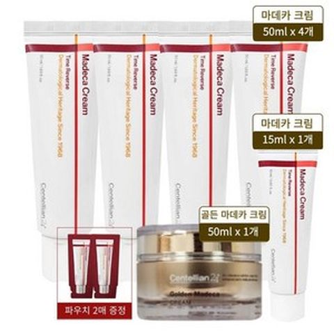 [홈쇼핑 최신] 센텔리안24 마데카크림 시즌7 타임리버스 50ml 4개+15ml 1개+골든크림 1개 체험, 마데카크림 시즌7 타임리버스 5