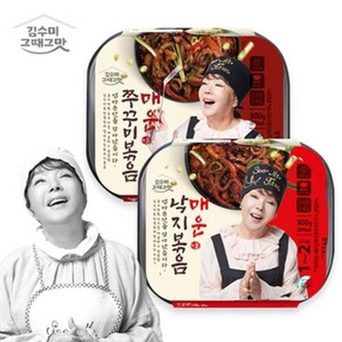김수미 그때 그맛 낙지볶음+쭈꾸미볶음 세트 판매 모음 반찬 술안주, 낙지볶음2 + 쭈꾸미볶음1 3팩