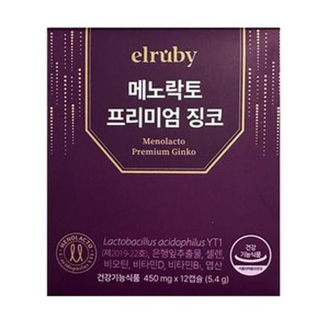 [박미선유산균]갱년기유산균 YT1 메노락토 프리미엄 징코 3개월, 0.45g, 12개