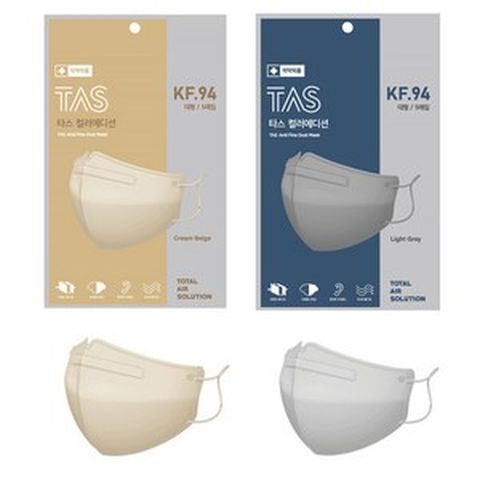 타스 KF94 컬러마스크 새부리형 황사 미세먼지 2D TAS 국산, 대형 KF94 크림베이지, 10개, 5매입