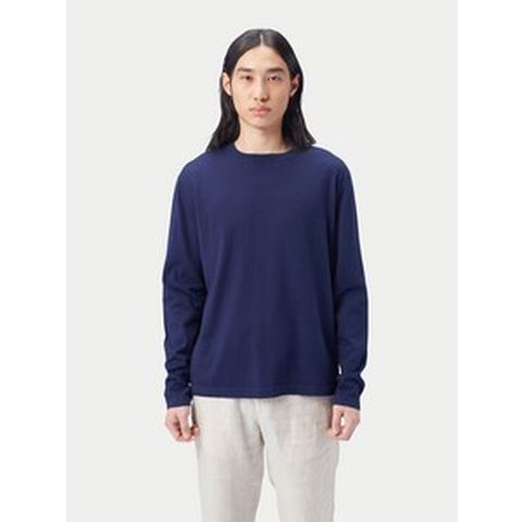 Gobi 고비 캐시미어고비 남성 크루넥 Cotton 실크 캐시미어 Blend 스웨터 니트 네이비 307640