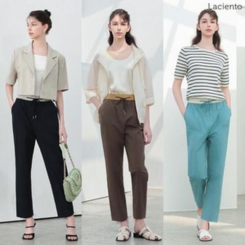 라씨엔토 24SS 컬러 블록 나일론 블렌딩 밴딩 팬츠 3종