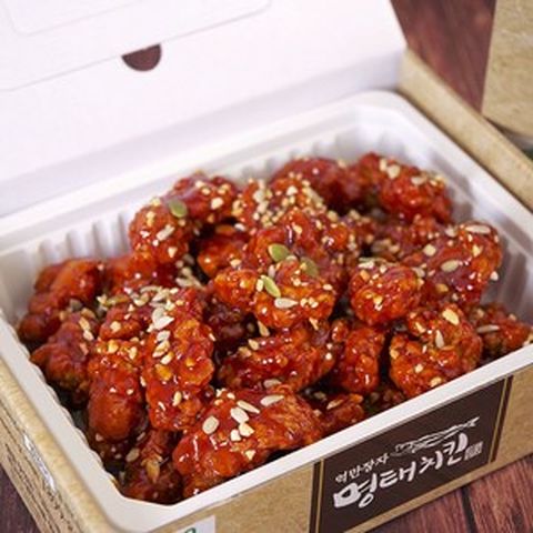 속초 중앙시장 닭강정 새우강정 명태강정 속초 닭강정 택배 속초 새우강정 속초 명태강정 인생닭강정 혼밥메뉴 허니갈릭치킨 식어도 맛있는치킨, 750g, 1개