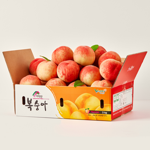 프리미엄 치악산 복숭아 선물용 당도선별 원주 딱딱이 말랑이 장호원 황도 백도 딱딱한 복숭아, 새콤달콤 딱딱이, 3kg 대과(7~8과)