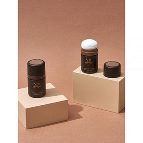 비디보브 퀵 헤어 쿠션 7 g 0.24 oz. 새치커버 탈모커버 퀵헤어퍼프, 02 내추럴 브라운