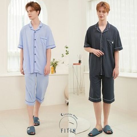 [남]피트인라운지 바람솔솔 인견파자마 세트
