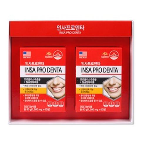 인사프로덴타 60정x2개 잇몸 치아 건강도움, 60정, 2개