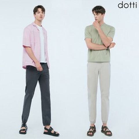 [도티 dotti] 도티 썸머 남성 코튼 컬러 조거팬츠 2종 (조거팬츠 여름팬츠 밴딩팬츠)