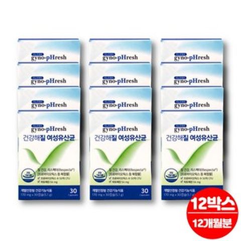 지노프레쉬 건강해질 여성 질 유산균 리스펙타 프로바이오틱스 질내 유익균 초유 단백질 락토페린 갱년기 임산부 인케어 이너케어 영양제, 12개, 30회분