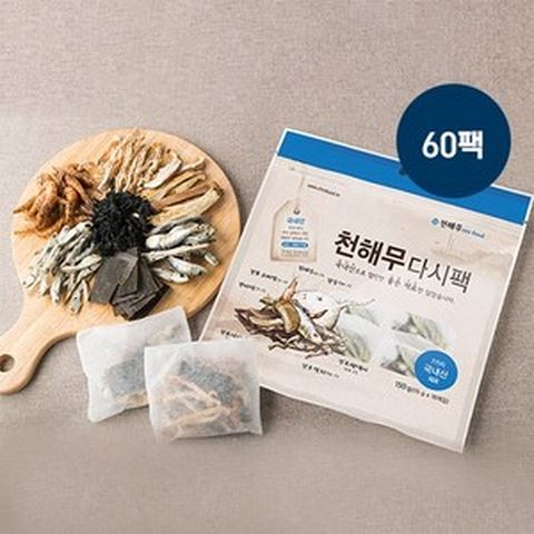 [KT알파쇼핑]천해무다시팩 60팩 (15g*10팩*6봉), 150g, 6개