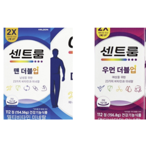 센트룸 맨 더블업 112정+ 우먼 더블업 112정, 2통