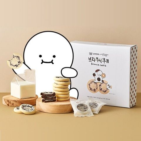 [신라명과] 브라우니쿠키세트 420g 21개입 선물용쇼핑백