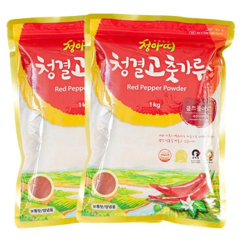청아띠 청결고춧가루 골드플러스 1kgx2팩