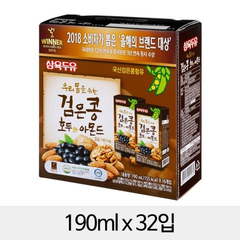 삼육 검은콩 호두&아몬드두유 190mlx32입