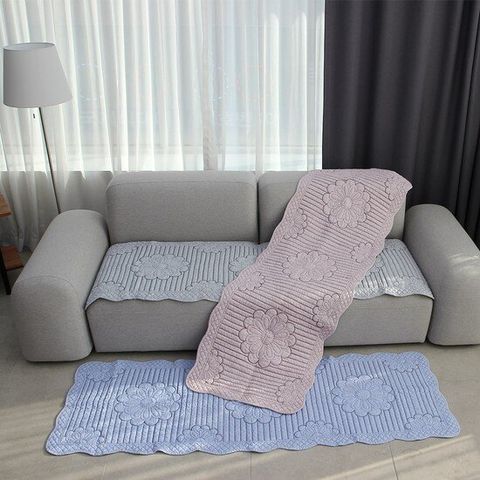 [리앤데코]로엠플라워 목화솜 사계절 4인용 소파 쇼파패드 커버 (65x240cm)