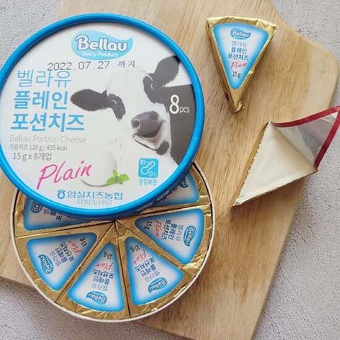 임실치즈 벨라유 플레인 포션치즈  15g×8개입