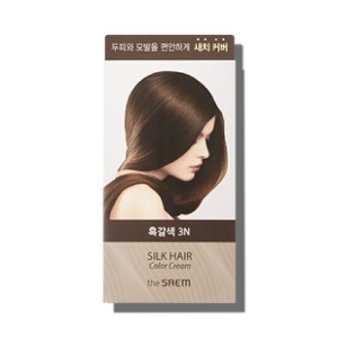 [더샘]실크  헤어 컬러 크림 새치커버 흑갈색
