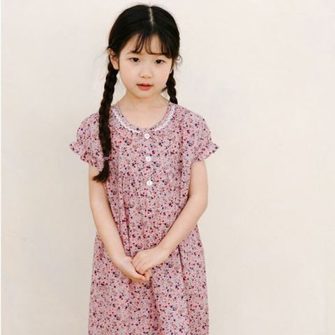 [달코미코]베리원피스 여자아이 원피스 잠옷 드레스 꽃무늬 공주 파자마 드레스