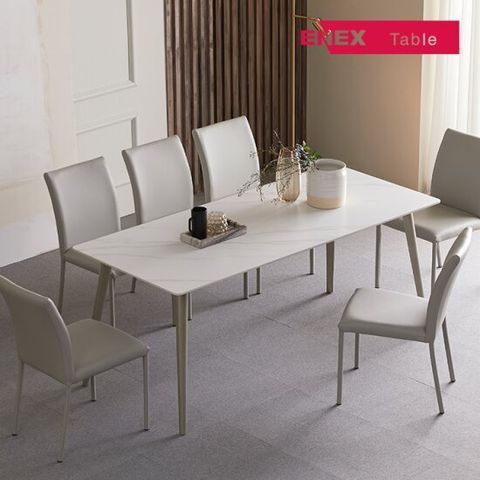 에넥스 라운지 통세라믹 식탁 6인 (의자 미포함)