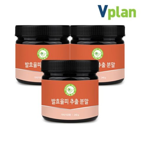 브이플랜 발효율피 추출 분말 가루 차 3통 720g