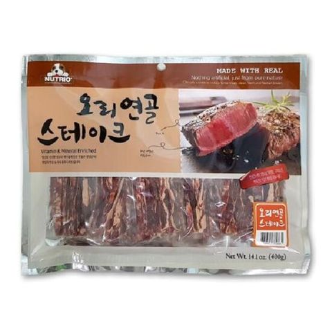 뉴트리오 오리 연골 스테이크 400g 반려견 애견 간식