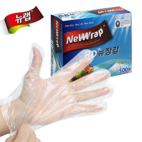 뉴랩 HD 장갑 500매 대용량 일회용 위생 요리 다용도 비닐