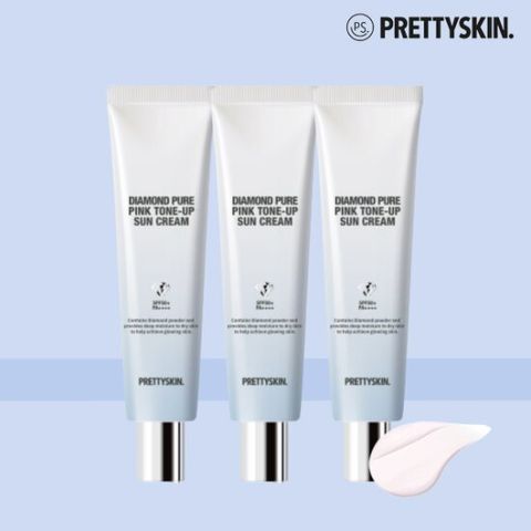 프리티스킨 다이아몬드 핑크톤업 선크림 3개